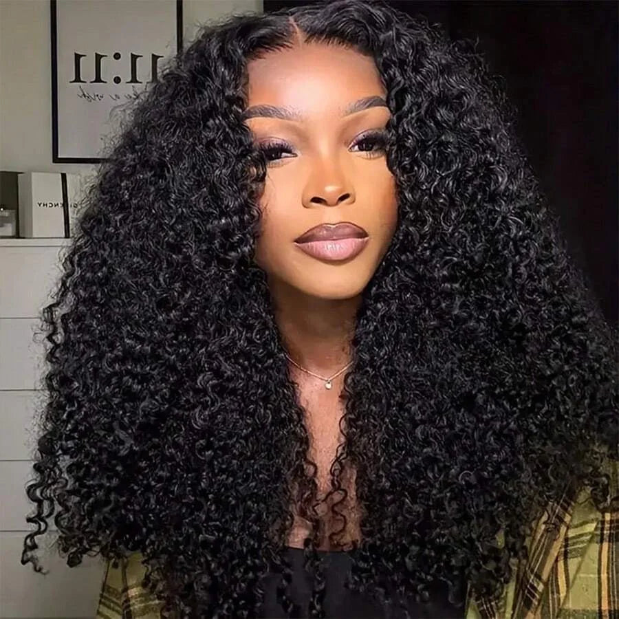 Kinky Curly Lace Front Wigs Human Hair Wig 13x4 Glueless Wigs Human Hair Pre Plucked With Afro Kinky Curly Lace Frontal Wigs