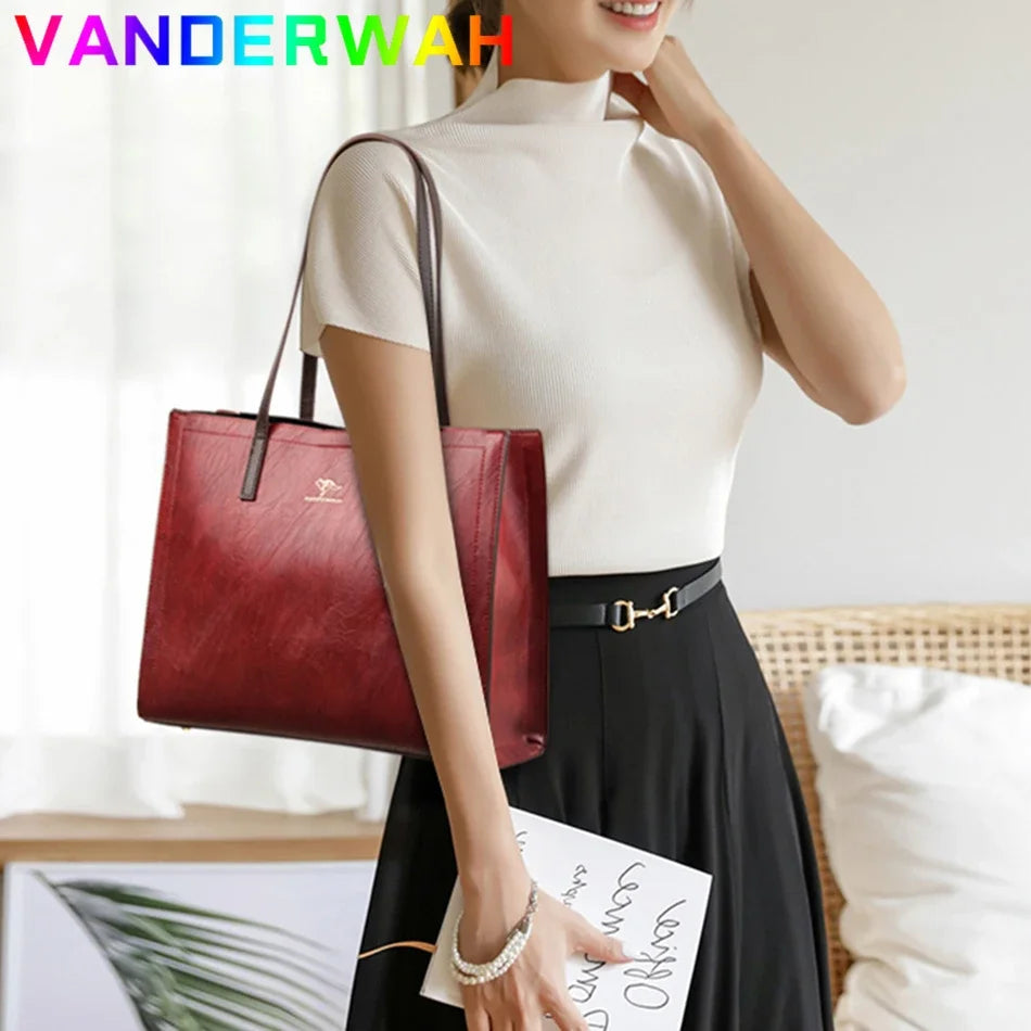 Sacs fourre-tout vintage de grande capacité, sacs à bandoulière tendance, sacs à poignée supérieure, sacs en cuir PU de haute qualité, sac à main décontracté avec motif lettre