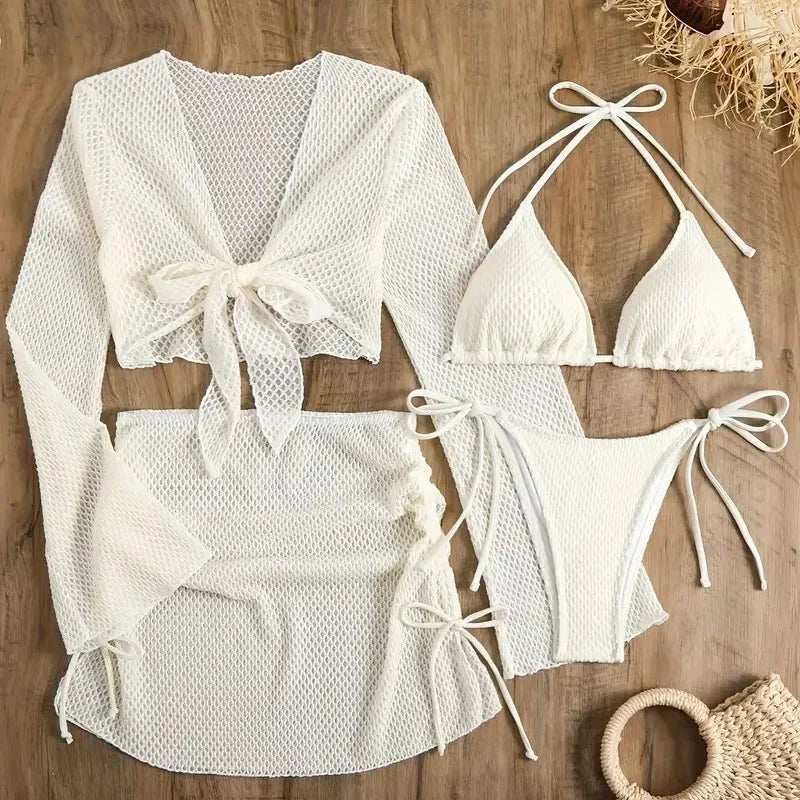 Sexy Bikini Swimsuit Set for Women Beach Summer Outfit Two Piece Swimwear Trendy Casual Clothing from Mainland China