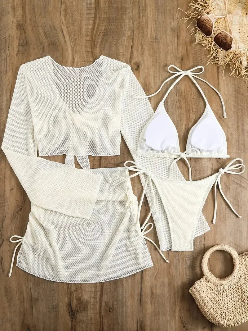 Sexy Bikini Swimsuit Set for Women Beach Summer Outfit Two Piece Swimwear Trendy Casual Clothing from Mainland China