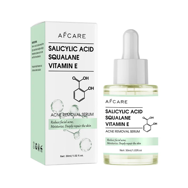 Anti-Acne Face Serum Salicylic Acid Acne Removing Essence Squalane Vitamin E Moisturizing Brightening Korean Skincare Products