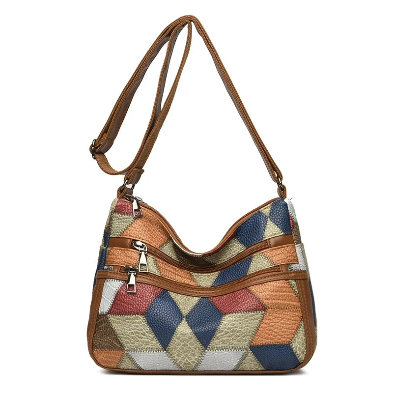 Sacs à main et portefeuilles en cuir souple, sacs à bandoulière décontractés pour femmes, sacs messager vintage multi-poches pour dames, 2024