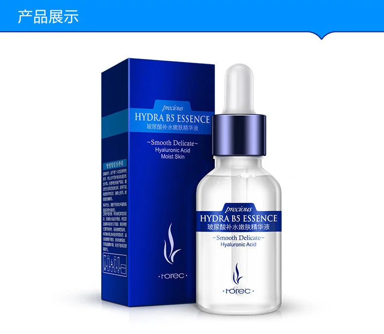 Sérum visage ROREC Acide hyaluronique Blanchissant Anti-rides Réparation Liquide Soin Visage Élimination des cicatrices d'acné Rétrécissement des pores Crème