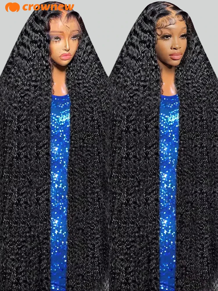 Curly Human Hair Wig 13x4 13X6 HD Lace Frontal Wigs 200% Lace Front Human Hair Deep Wave Frontal Wig Pre Plucked Human Hair Wigs
