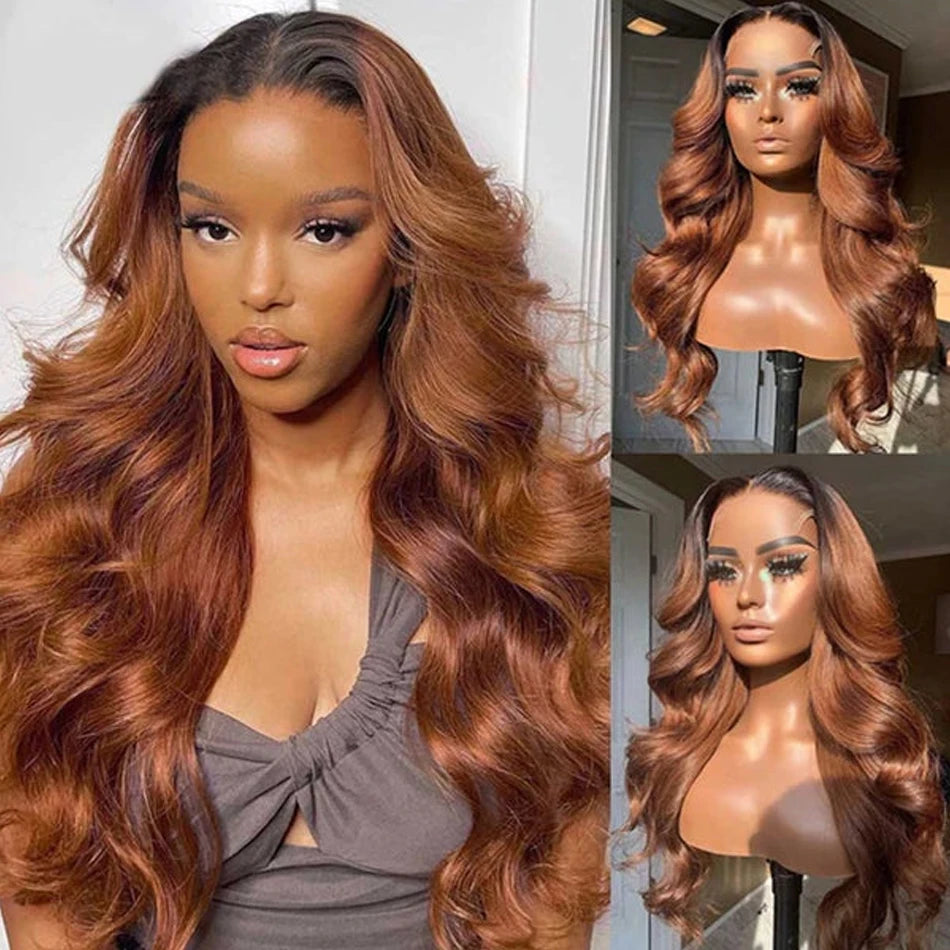 Cheap Price Human Hair Wig On Sale Clearance Highlight Ombre Body Wave 13x4 Transparent Brazilian Honey Blonde HD Lace Front Wig