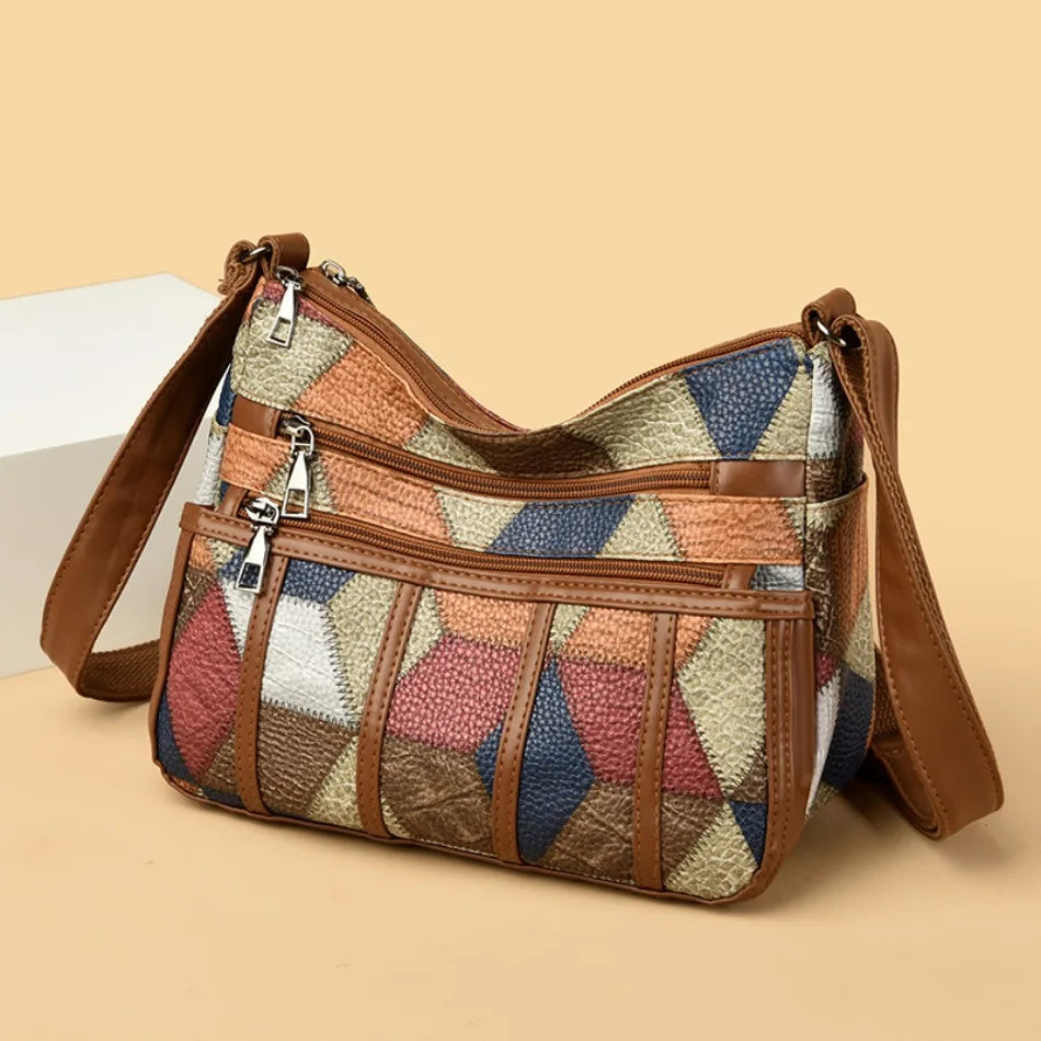 Sacs à main et portefeuilles en cuir souple, sacs à bandoulière décontractés pour femmes, sacs messager vintage multi-poches pour dames, 2024