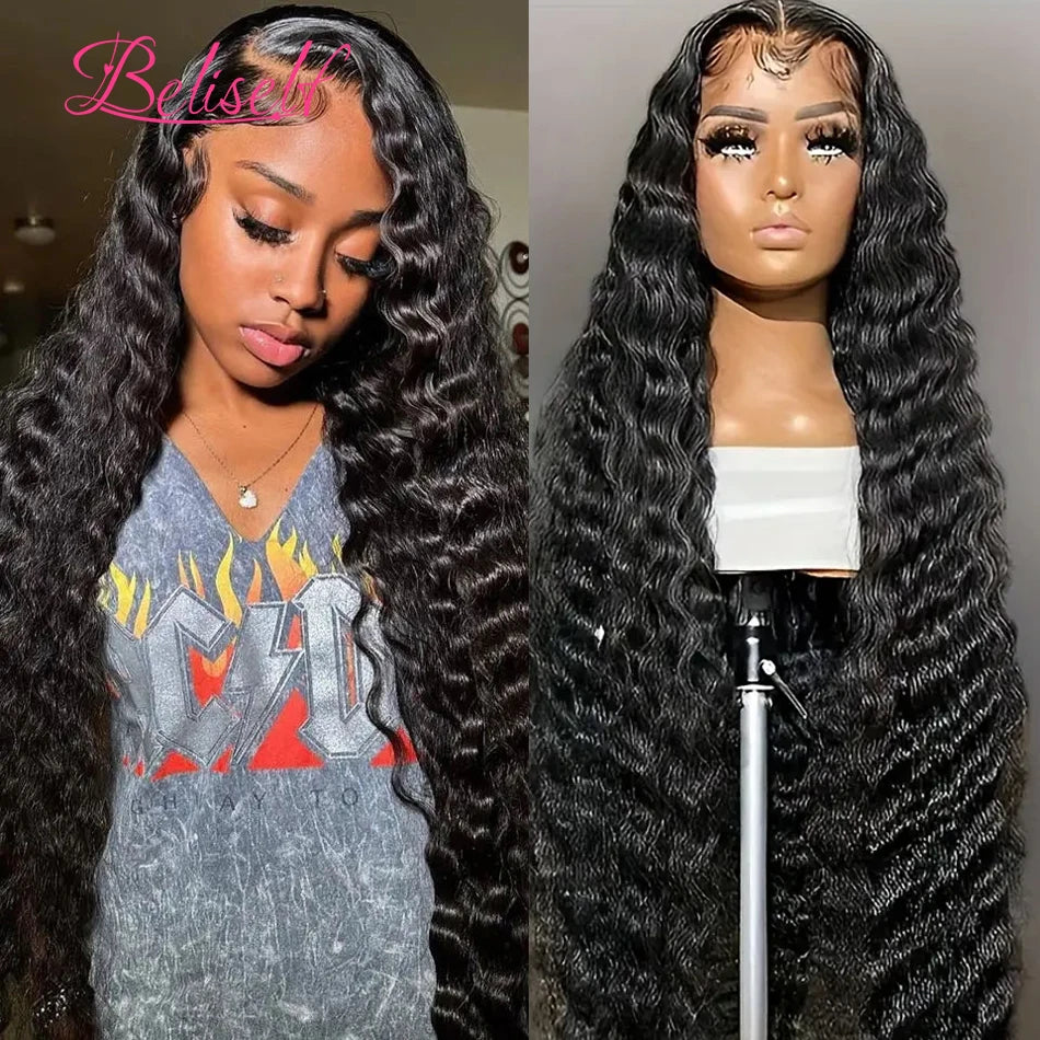 Perruques en cheveux humains ondulés 13x6 HD, avec dentelle frontale, pré-épilées et sans colle, avec fermeture 5x5