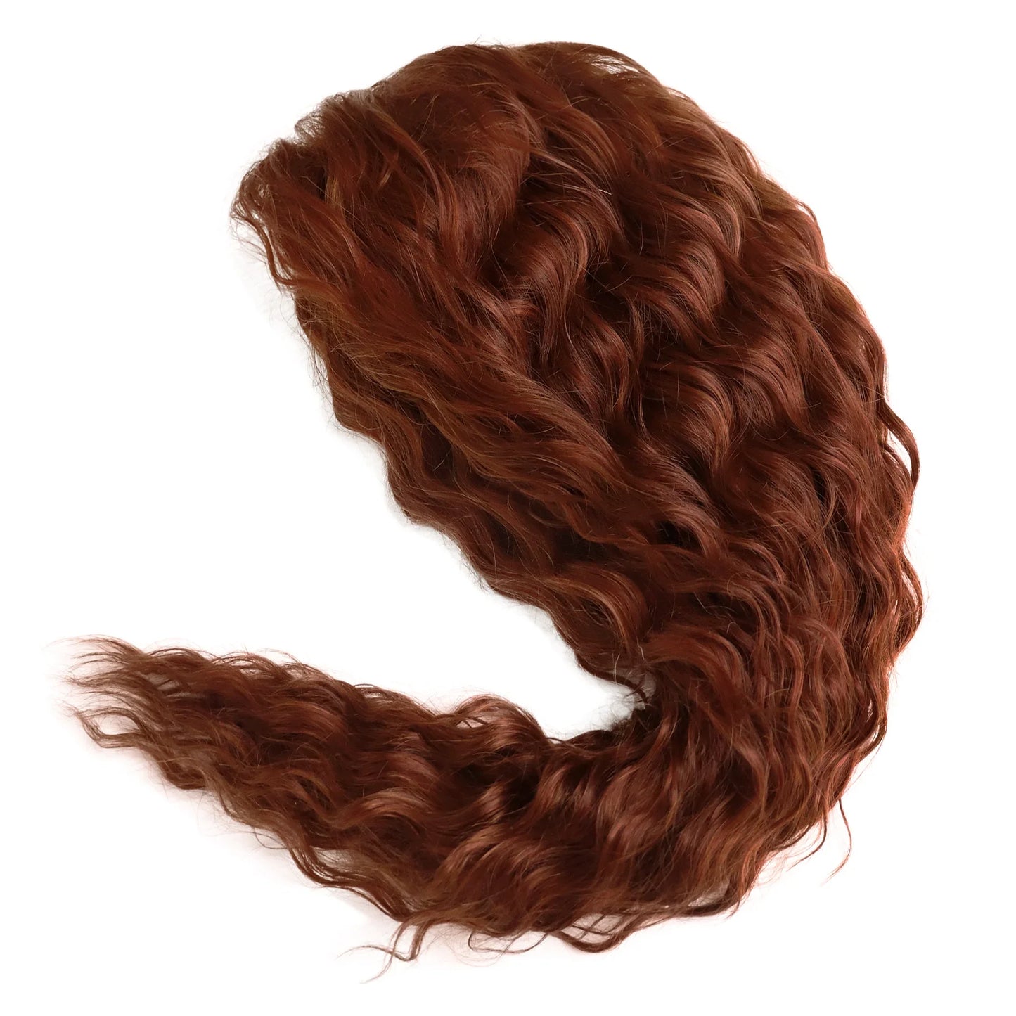 Reddish Brown Wig Synthetic Hair Glueless Curly Wig Heat Resistant Hair for Women Auburn Deep Wave Wigs Copper Red Colored Wigs