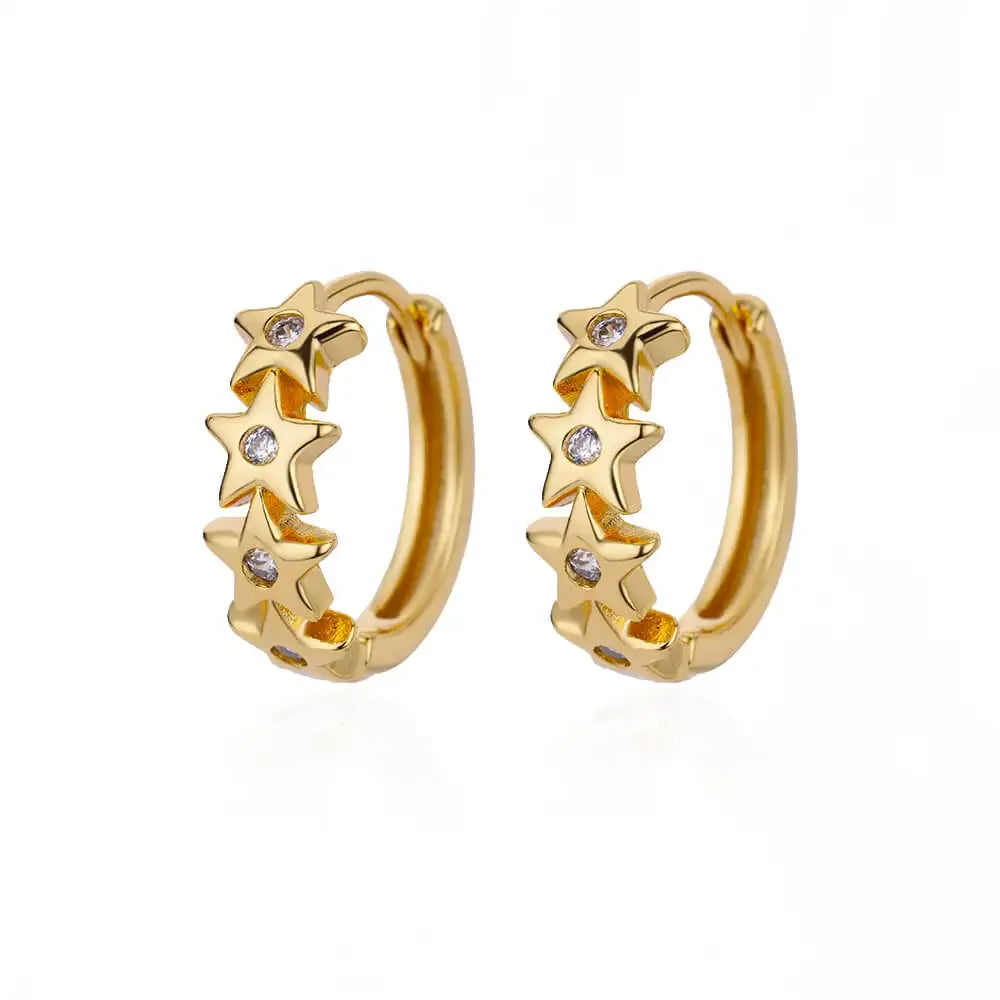 Boucles d'oreilles créoles en acier inoxydable pour femmes, tendance 2024, nouveautés de luxe, couleur or, bijoux d'oreilles, cadeau