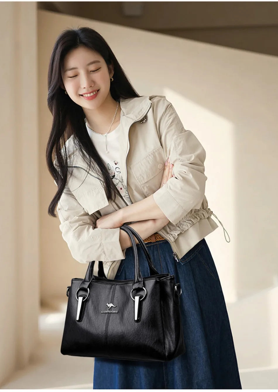 Sacs à bandoulière en cuir PU souple 3 couches pour femmes, sacs à main de luxe de haute qualité, sacs de créateurs, 2025