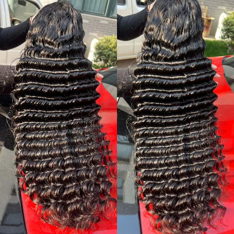 Perruques en cheveux humains ondulés 13x6 HD, avec dentelle frontale, pré-épilées et sans colle, avec fermeture 5x5