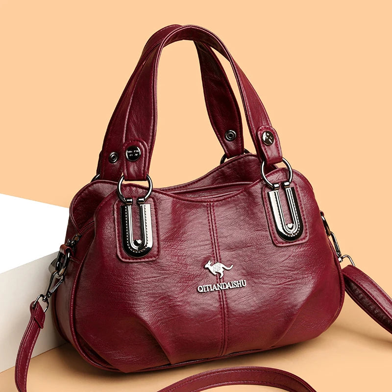 Sacs à main de luxe 3 couches grande capacité sacs à main de créateur de haute qualité en cuir souple sac à bandoulière pour femmes sac