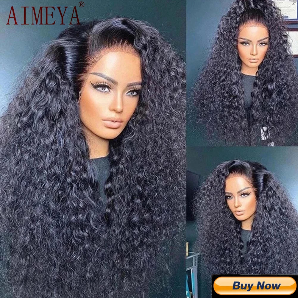 AIMEYA Ginger Synthetic Lace Wigs for Black Women Natural Hairline Synthetic Lace Frontal Wig Heat Resistant Fiber Orange Wigs