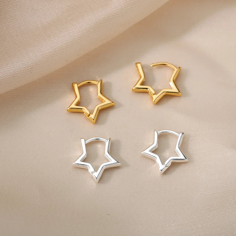 Boucles d'oreilles créoles en acier inoxydable pour femmes, tendance 2024, nouveautés de luxe, couleur or, bijoux d'oreilles, cadeau