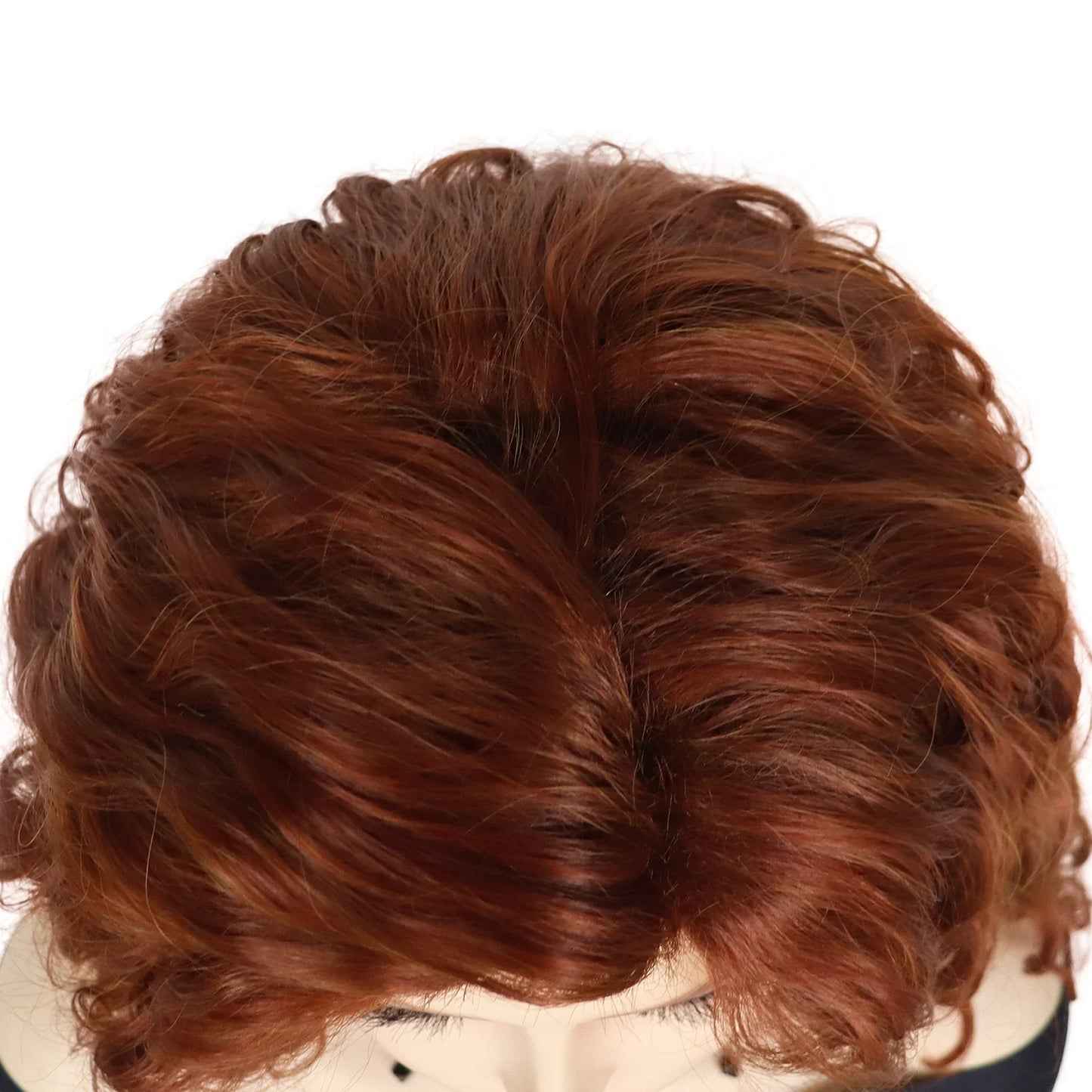 Reddish Brown Wig Synthetic Hair Glueless Curly Wig Heat Resistant Hair for Women Auburn Deep Wave Wigs Copper Red Colored Wigs