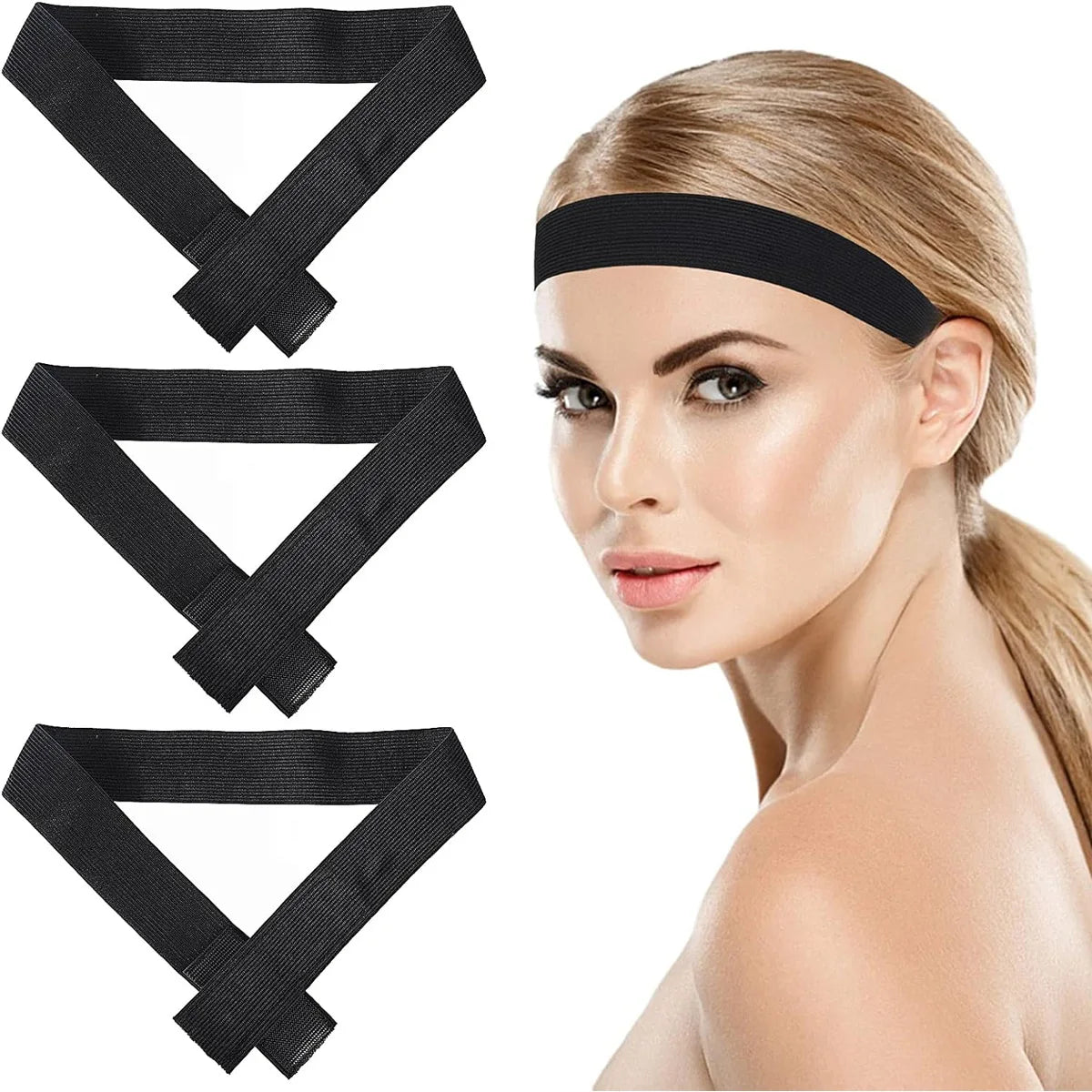 1Pc Elastic Band Wig Edges Wrap Wig Band Lace Melting Band To Lay Edges Baby Hair Edge Adjustable Wig Melt Bands