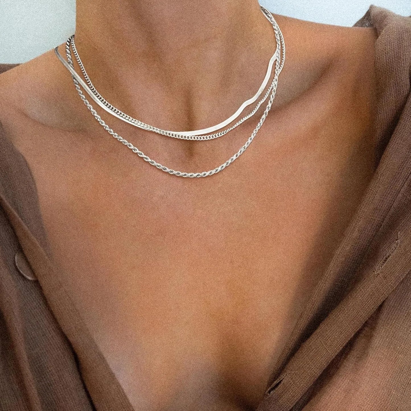 Collier pour femme, collier en or, collier plaqué argent, collier serpent plaqué or, chaîne en or, colliers ras du cou, bijoux en or, cadeau pour femme