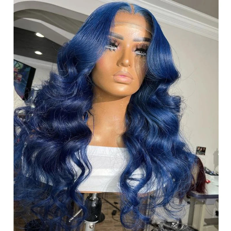 AIMEYA Ginger Synthetic Lace Wigs for Black Women Natural Hairline Synthetic Lace Frontal Wig Heat Resistant Fiber Orange Wigs