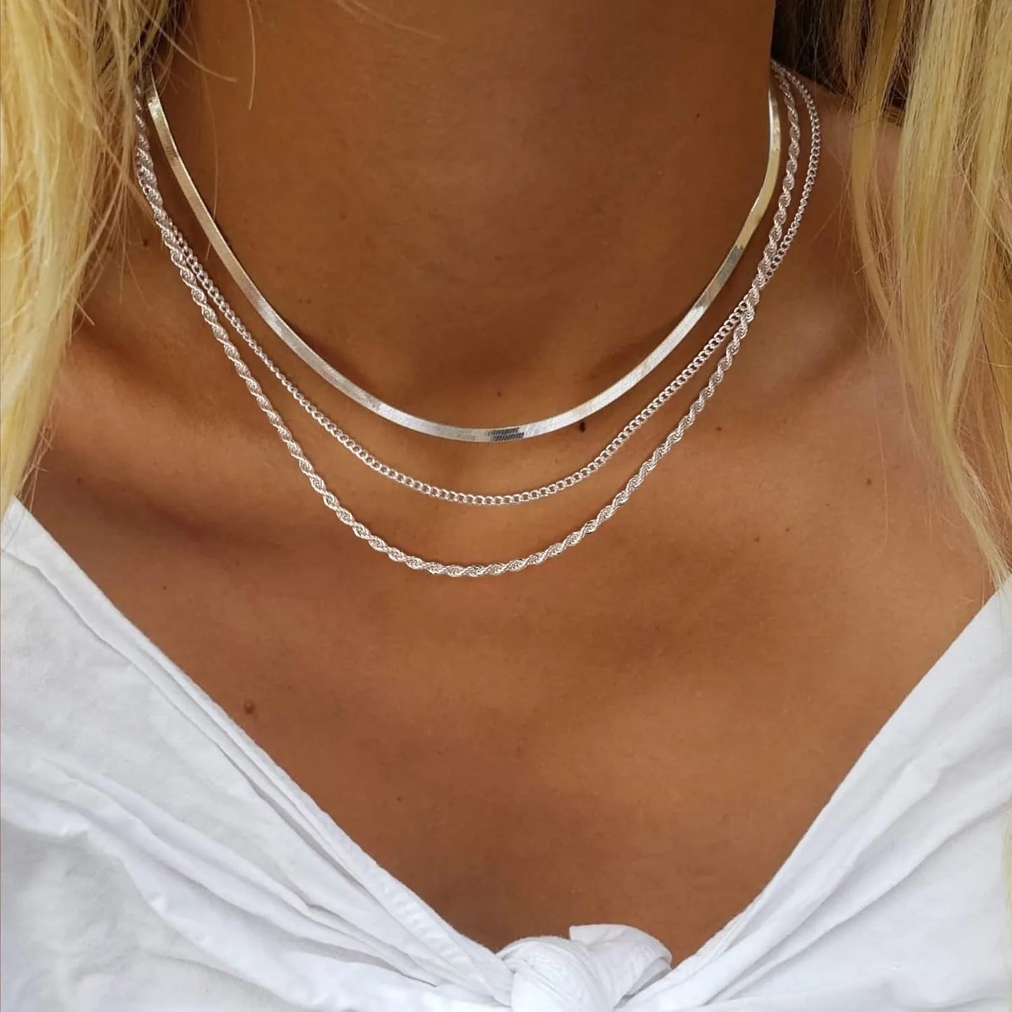 Collier pour femme, collier en or, collier plaqué argent, collier serpent plaqué or, chaîne en or, colliers ras du cou, bijoux en or, cadeau pour femme
