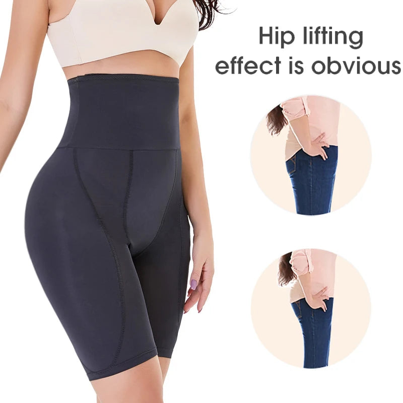 Culotte gainante courte pour femme, effet push-up, effet gainant, effet gainant, avec coussinets