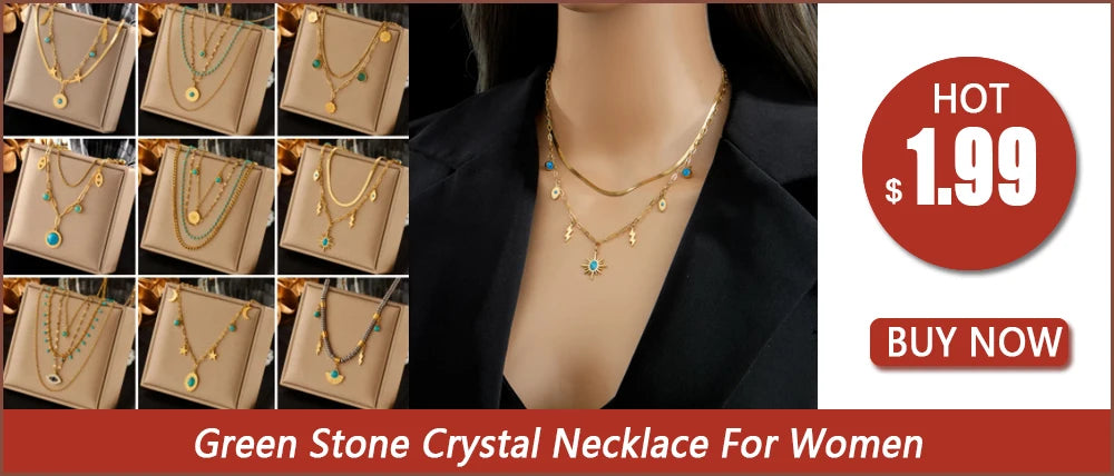 DIEYURO Collier avec pendentif en perles en acier inoxydable 316L avec fermoir OT pour femmes et filles, chaîne à 2 couches, bijoux cadeaux de fête