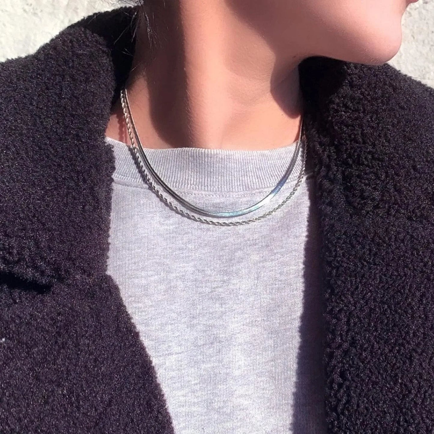 Collier pour femme, collier en or, collier plaqué argent, collier serpent plaqué or, chaîne en or, colliers ras du cou, bijoux en or, cadeau pour femme