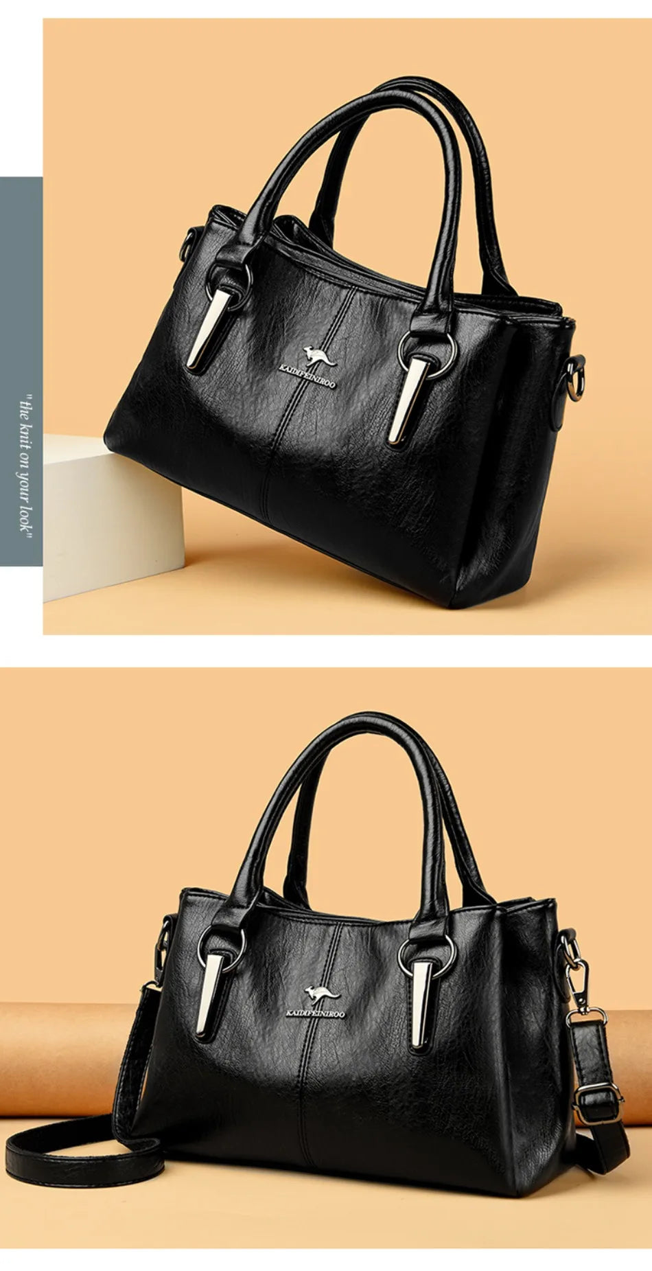 Sacs à bandoulière en cuir PU souple 3 couches pour femmes, sacs à main de luxe de haute qualité, sacs de créateurs, 2025