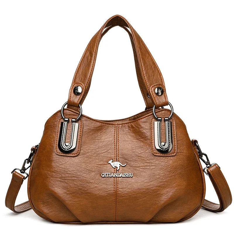 Sacs à main de luxe 3 couches grande capacité sacs à main de créateur de haute qualité en cuir souple sac à bandoulière pour femmes sac