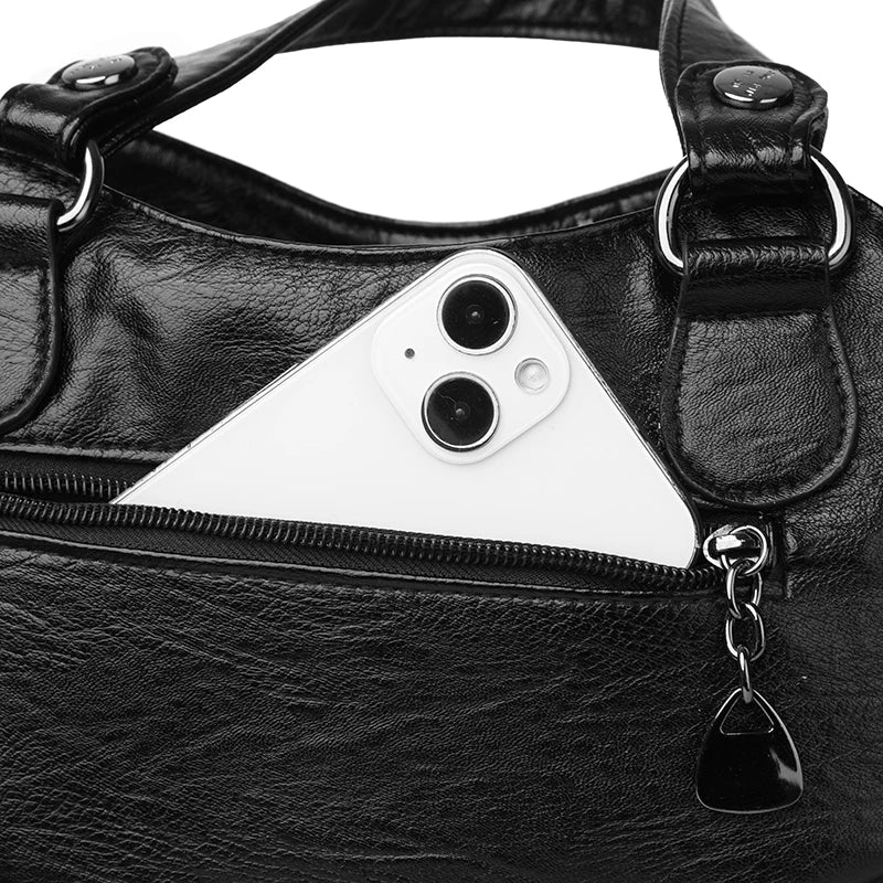 Sacs à main de luxe 3 couches grande capacité sacs à main de créateur de haute qualité en cuir souple sac à bandoulière pour femmes sac
