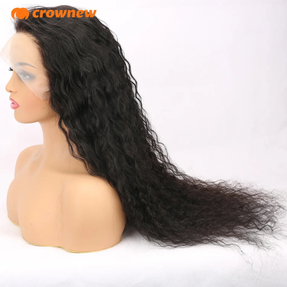 Curly Human Hair Wig 13x4 13X6 HD Lace Frontal Wigs 200% Lace Front Human Hair Deep Wave Frontal Wig Pre Plucked Human Hair Wigs