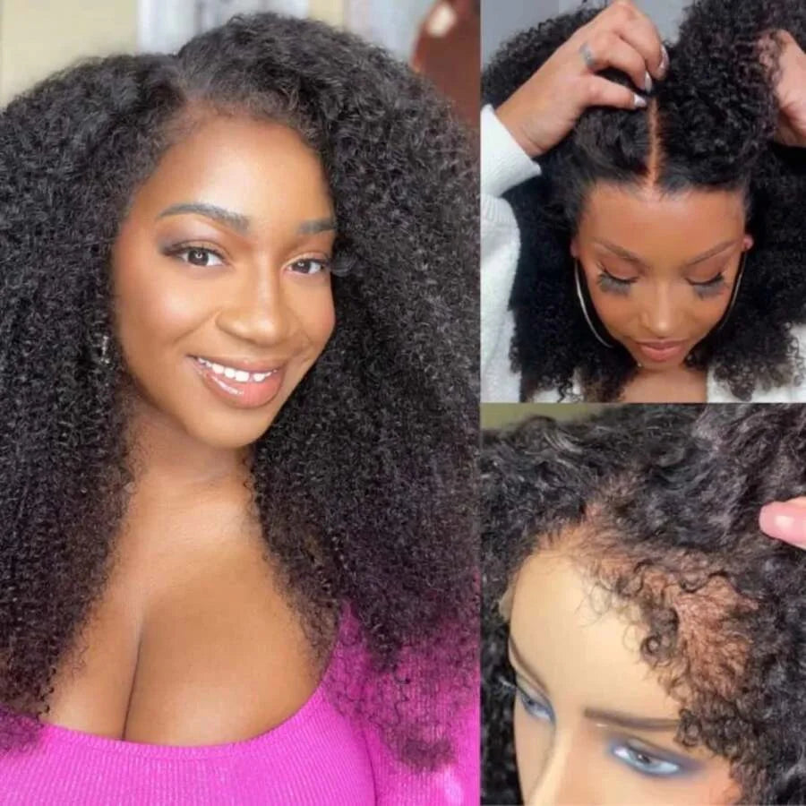 Kinky Curly Lace Front Wigs Human Hair Wig 13x4 Glueless Wigs Human Hair Pre Plucked With Afro Kinky Curly Lace Frontal Wigs