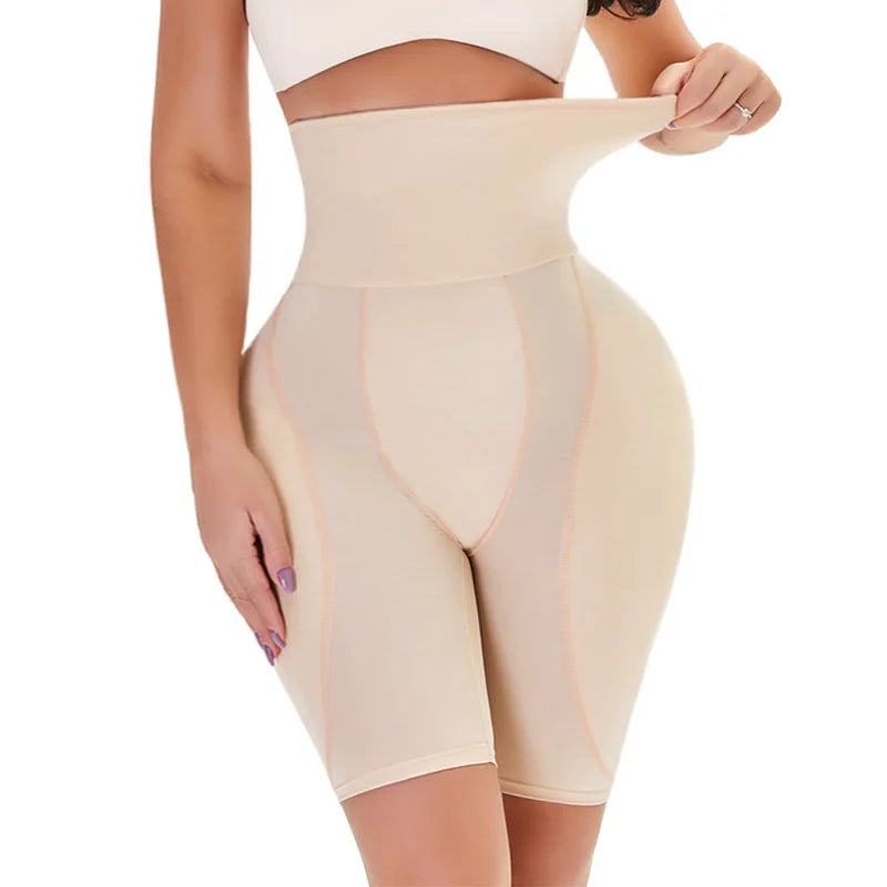 Culotte gainante courte pour femme, effet push-up, effet gainant, effet gainant, avec coussinets