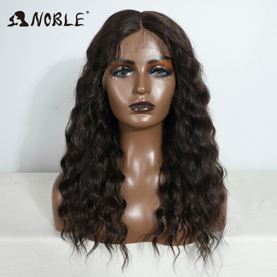 Noble Synthetic Lace Front Wig Long Curly 20 Inch Long Medium Part Lace Wig For Women Lace Front Wig Ombre Blonde Cosplay Wig
