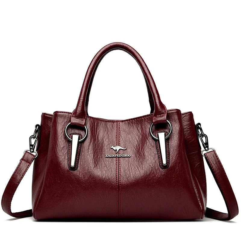 Sacs à bandoulière en cuir PU souple 3 couches pour femmes, sacs à main de luxe de haute qualité, sacs de créateurs, 2025