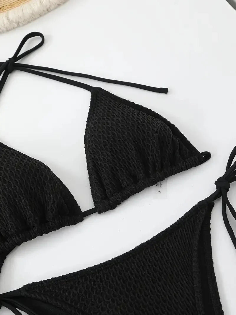 Sexy Bikini Swimsuit Set for Women Beach Summer Outfit Two Piece Swimwear Trendy Casual Clothing from Mainland China