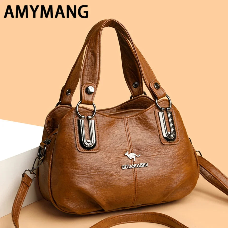 Sacs à main de luxe 3 couches grande capacité sacs à main de créateur de haute qualité en cuir souple sac à bandoulière pour femmes sac