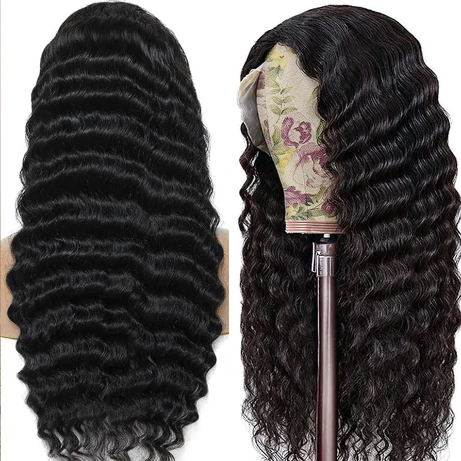 Perruques en cheveux humains ondulés 13x6 HD, avec dentelle frontale, pré-épilées et sans colle, avec fermeture 5x5