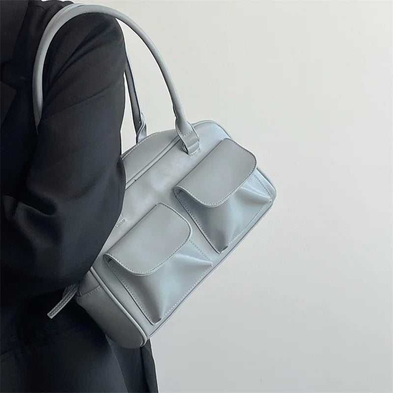 Sacs à bandoulière vintage pour femmes, fourre-tout simple pour dames, sac à main en cuir PU, sac à main bordeaux, grand format