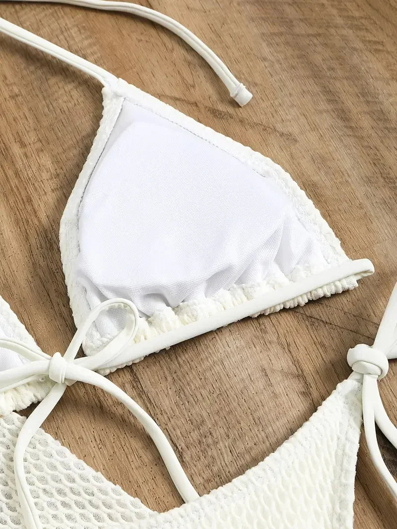 Sexy Bikini Swimsuit Set for Women Beach Summer Outfit Two Piece Swimwear Trendy Casual Clothing from Mainland China