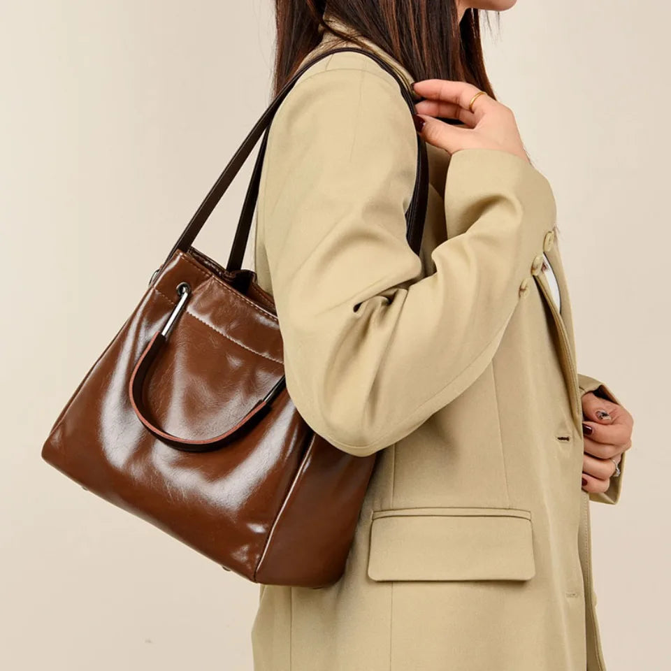 Sacs à main en cuir PU de haute qualité pour femmes, sacs à bandoulière de luxe, sacs de créateur vintage de grande capacité