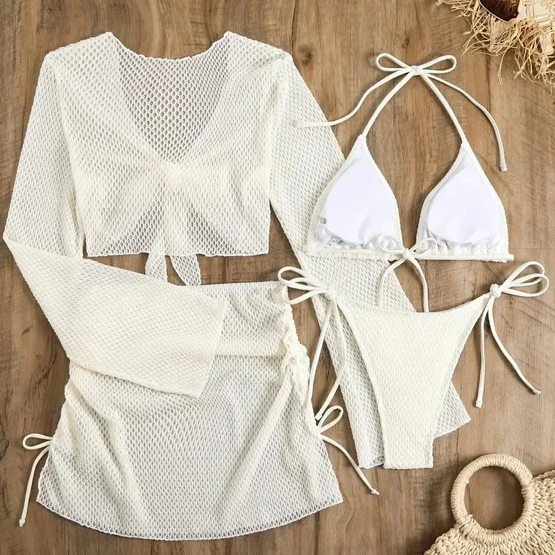 Sexy Bikini Swimsuit Set for Women Beach Summer Outfit Two Piece Swimwear Trendy Casual Clothing from Mainland China