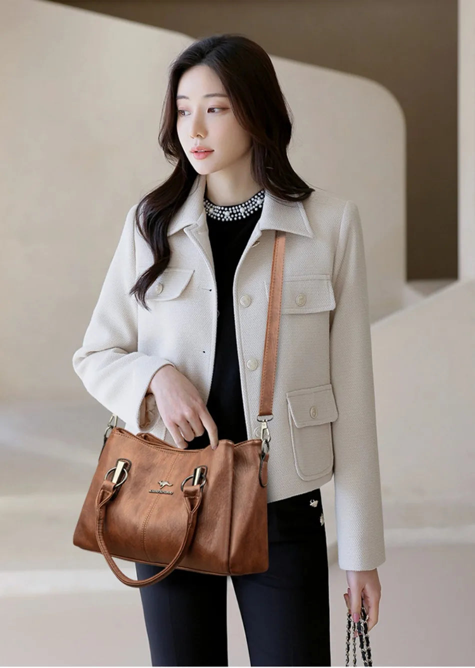 Sacs à bandoulière en cuir PU souple 3 couches pour femmes, sacs à main de luxe de haute qualité, sacs de créateurs, 2025