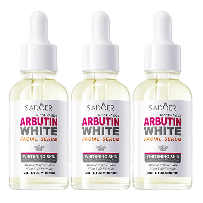 Lot de 3 sérums éclaircissants à l'arbutine pour le visage, hydratants, éclaircissants et raffermissants, essences pour le visage, soins de la peau