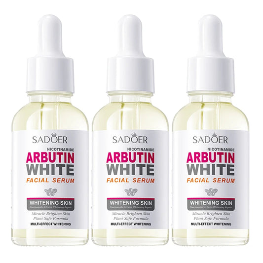Lot de 3 sérums éclaircissants à l'arbutine pour le visage, hydratants, éclaircissants et raffermissants, essences pour le visage, soins de la peau