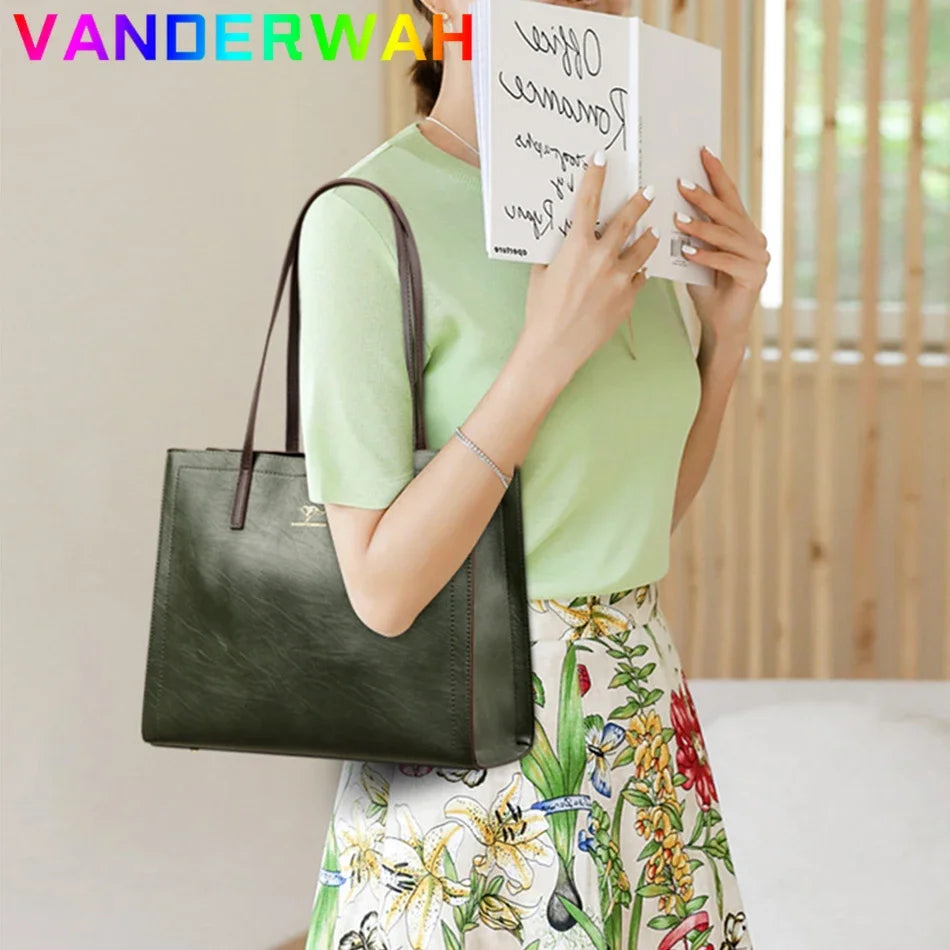 Sacs fourre-tout vintage de grande capacité, sacs à bandoulière tendance, sacs à poignée supérieure, sacs en cuir PU de haute qualité, sac à main décontracté avec motif lettre