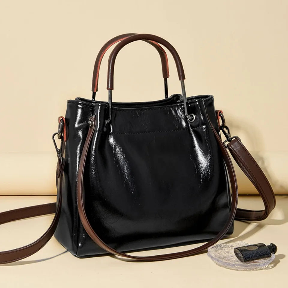Sacs à main en cuir PU de haute qualité pour femmes, sacs à bandoulière de luxe, sacs de créateur vintage de grande capacité