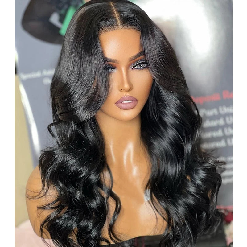 AIMEYA Ginger Synthetic Lace Wigs for Black Women Natural Hairline Synthetic Lace Frontal Wig Heat Resistant Fiber Orange Wigs