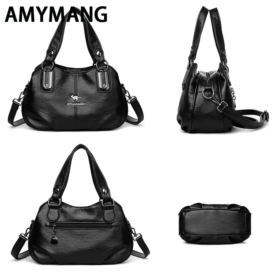 Sacs à main de luxe 3 couches grande capacité sacs à main de créateur de haute qualité en cuir souple sac à bandoulière pour femmes sac