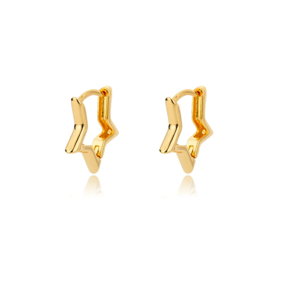 Boucles d'oreilles créoles en acier inoxydable pour femmes, tendance 2024, nouveautés de luxe, couleur or, bijoux d'oreilles, cadeau