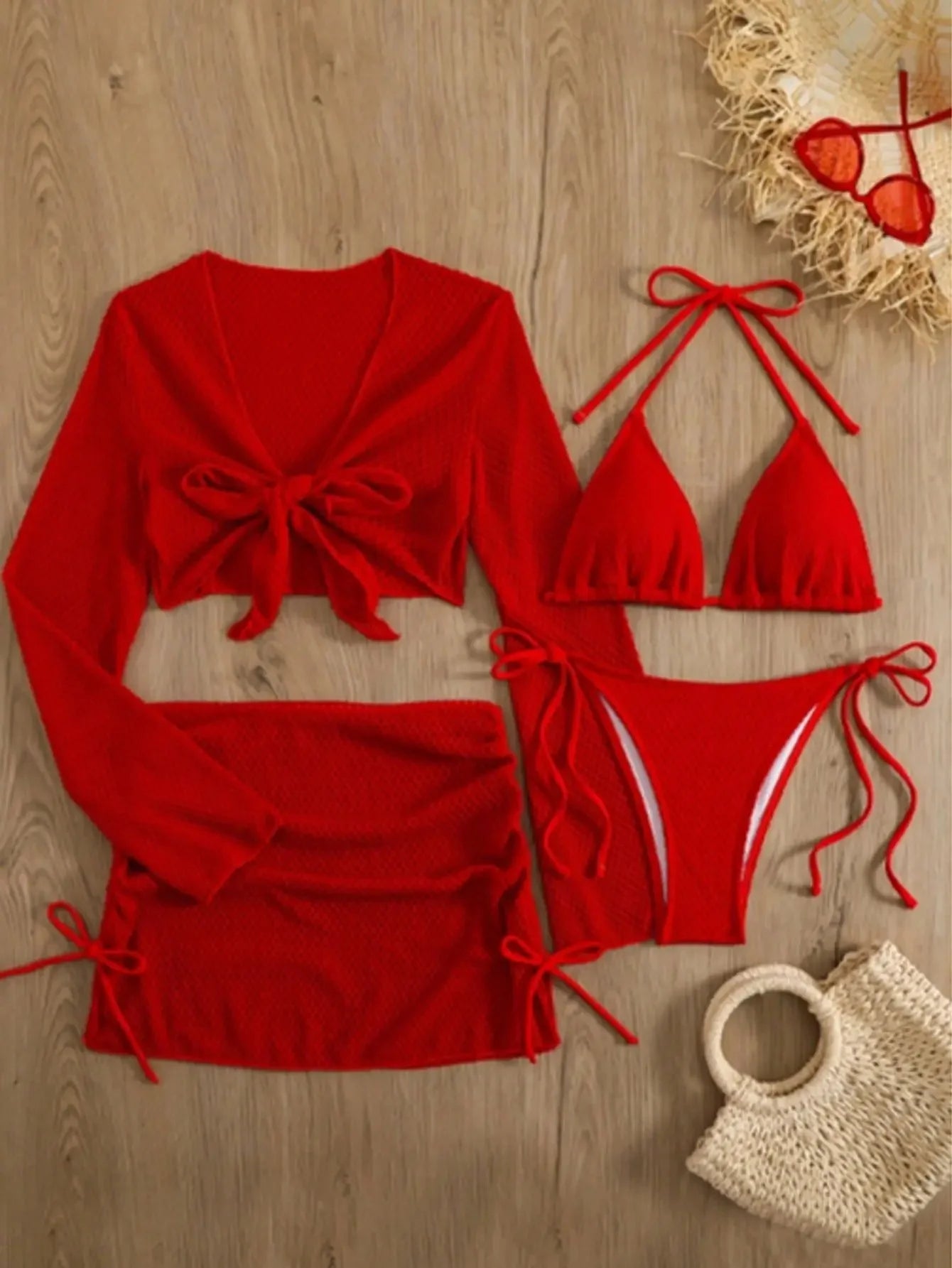 Sexy Bikini Swimsuit Set for Women Beach Summer Outfit Two Piece Swimwear Trendy Casual Clothing from Mainland China